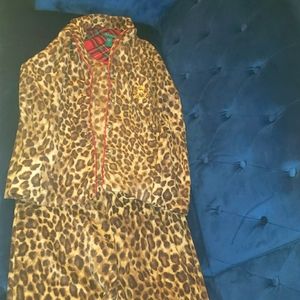 Ralph Lauren Pajama Set animal print fall winter ready